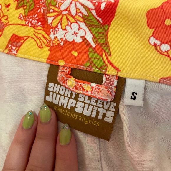 Big Bud Press Pants - Big Bud Press Yellow and Orange Floral Jumpsuit